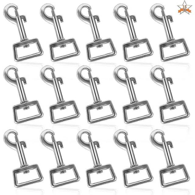 (As show, One size) 15 Pieces Dog Clip Hook, Heavy Duty Swivel Snap Hook Zinc Alloy Dog Leash Hook 360 Swivel Eye Bolt Snap Hook For Dog Leash Webbing