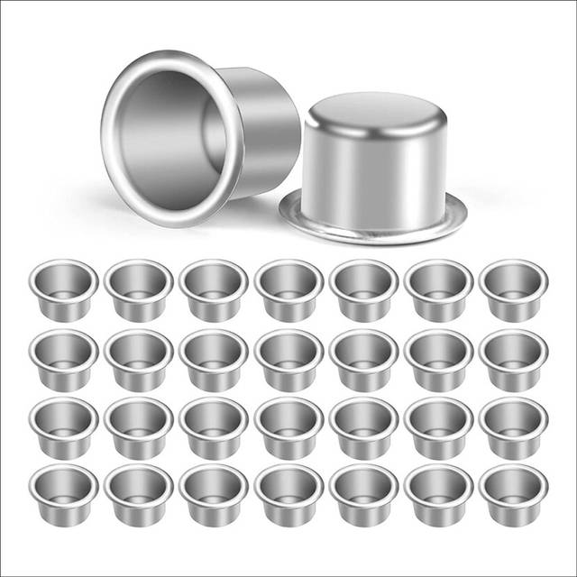 Small Candle Holders, Tea Lights, Silver Candle Insert Table Candles