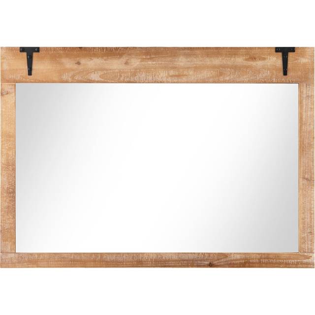 Farmhouse Wall Mirror 100 cm x 70 cm Rustic Barn Door Mirror