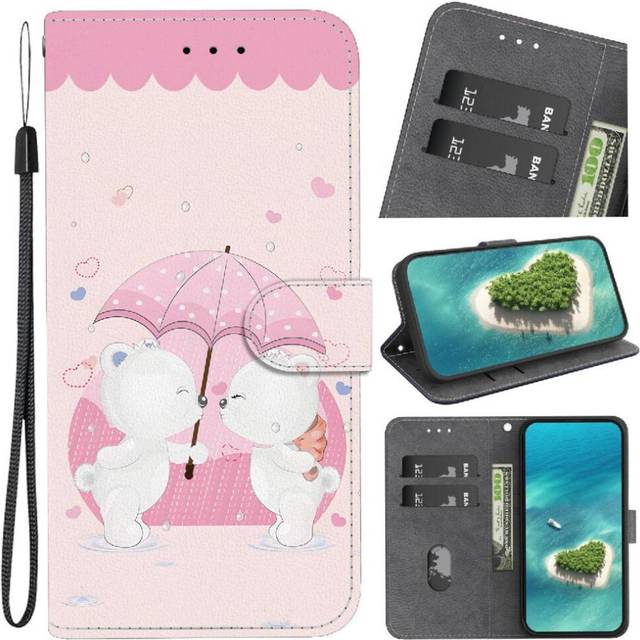 (ohter) Case for Motorola Moto E13 Pattern Cover Pu Leather Flip Leather Wallet