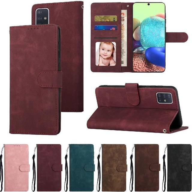 (Red) Flip Case for Samsung Galaxy A71 5g Flip Wallet Premium Shockproof