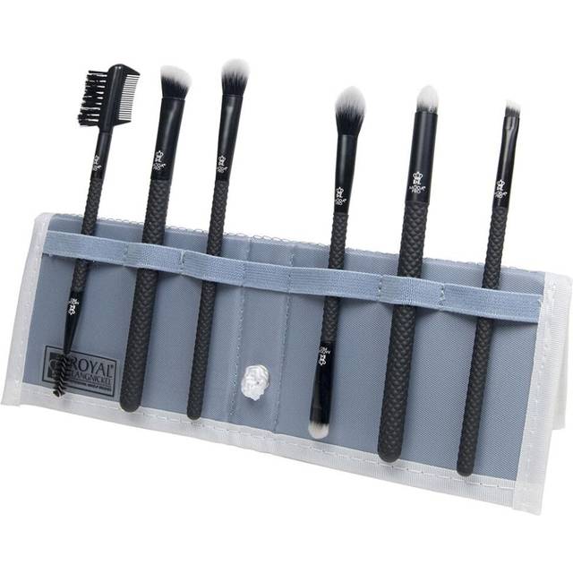 Royal & Langnickel Pro Travel Size Beautiful Eyes 7pc Makeup Brush Set with Pouch, Includes - Angle Shader, Crease Smudger, Eye Shader, Smoky Eye,