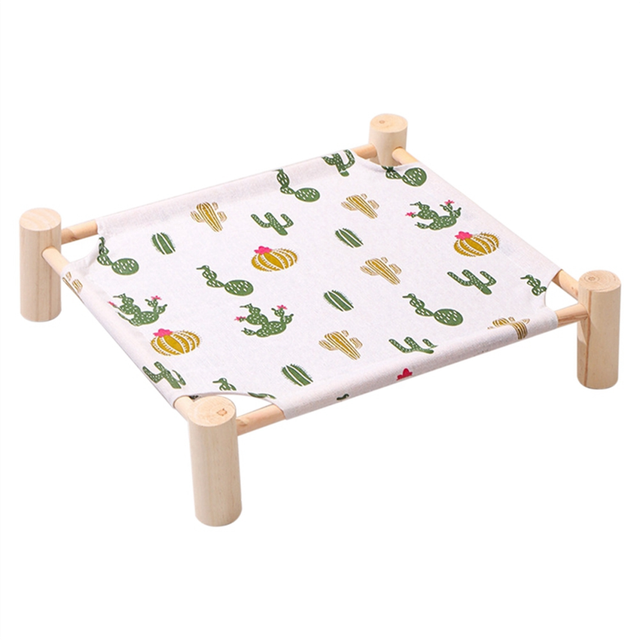 Cat and Dog Hammock Bed Wooden Elevated Cooling J