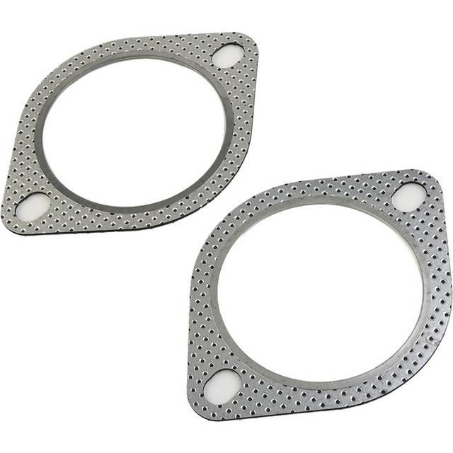 2x Car Sliver Exhaust Gasket 2 Bolt 3 Inch Diameter Downpipe Metal Multi
