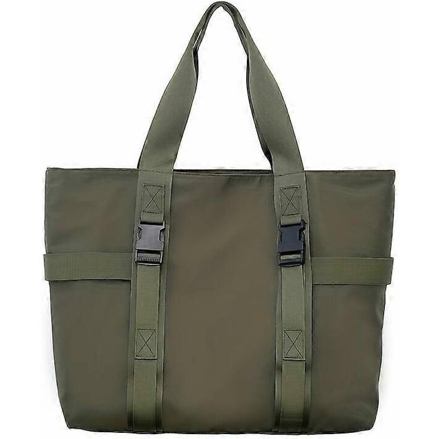 (green, One size) Large capacity mens work bag handbag fashion trend casual shoulder bag men and women commuting large tote bag