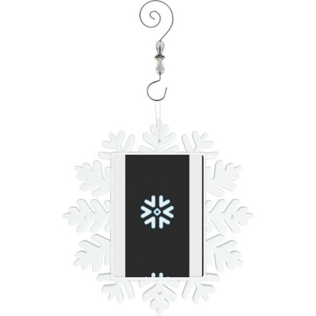 (Snowflake Logo=1638) Christmas Ornament Snowflake Tree Decoration Car Hanging Charm Gift with Hook Keepsake for Friends Family