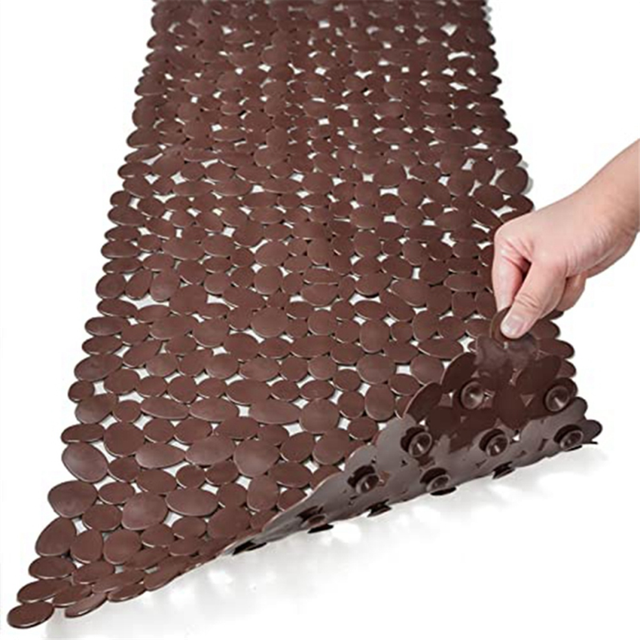 Bath Mat Pebble Bath Mat for Bathtub to Anti-Slip Bathtub Mat in Shower (Black)