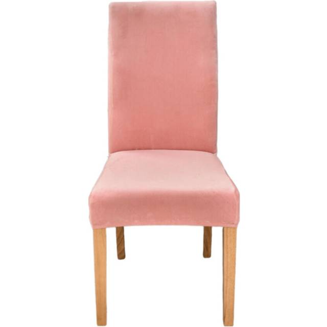 Pink Velvet Plush Stretch Slipcover Elastic Spandex Chair Cover For Dining Room Kitchen Wedding Banquet Hotel Slipcovers