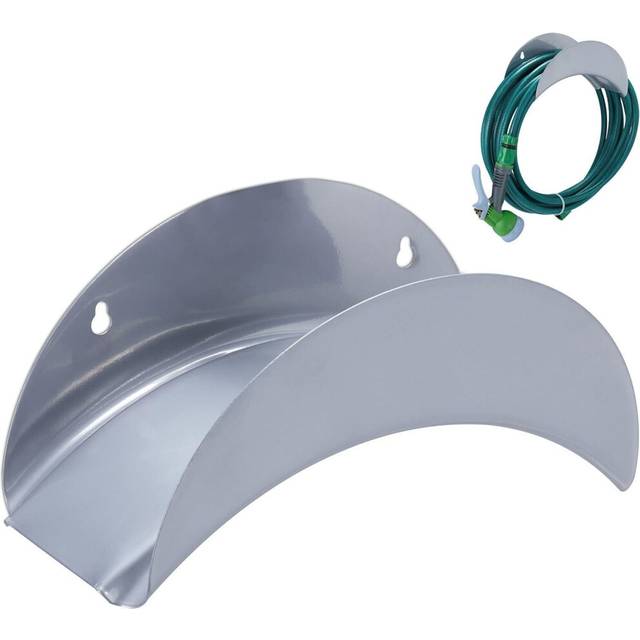 MantraRaj Wall Mounted Metal Hose Pipe Holder Cable Storage Garden Shed Hose Reel Holder Hanger