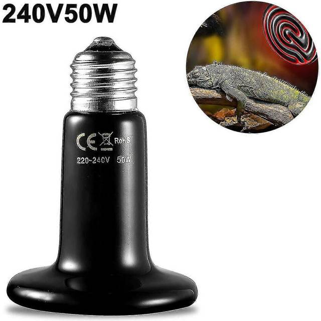 (As show, One size) Ceramic Heat Lamp Bulb Infrared Reptile Heat Emitter Heater Lamps Bulbs For Pet Brooder Coop Chicken Lizard Bearded Dragon Turtle