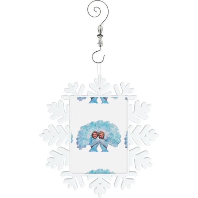 (Sisters - Watercolor=6779) Christmas Ornament Snowflake Tree Decoration Car Hanging Charm Gift with Hook Keepsake for Friends Family