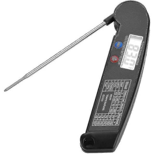 (black, One size) Kitchen Thermometer Digital Multi-functional Food Thermometer Foldable (a-5-f6)