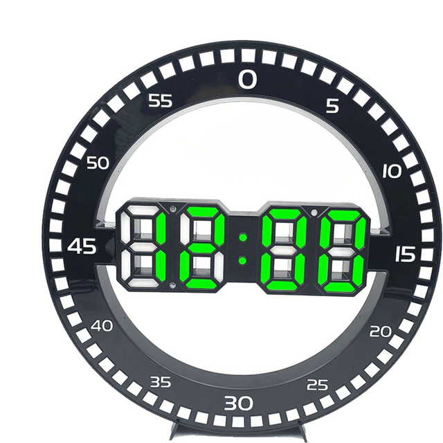 Living Room Wall Clock Without Jumping Seconds,Black & Green