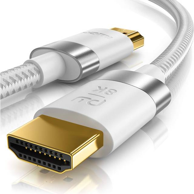CSL - HDMI 2.1 8k 4k Cable 4M, 8k@30Hz 120Hz DSC, 4k@60Hz 120Hz 144Hz 240Hz DSC, UHD II High Speed Ethernet HDMI Lead 3D HDR 10+ eARC Dolby Vision