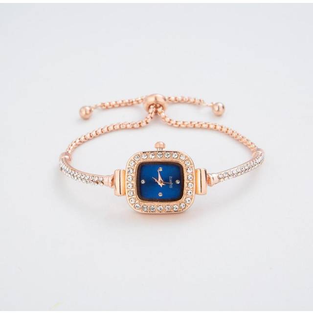 Cute Bracelet Watches for Women Diamond Crystal Watch Fashion Quartz Stainless Steel Womans Wristwatches Gifts blue