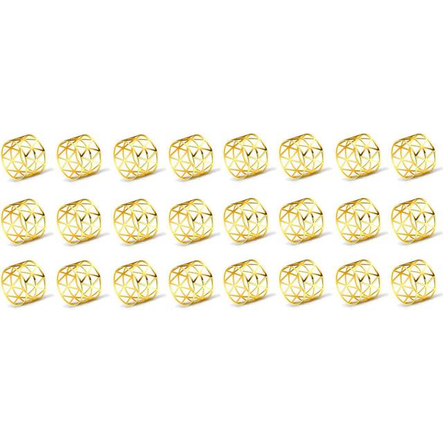 24 Pcs of Round Mesh Napkin Ring Holder, Table Set Suitable for Casual or Formal Occasions and Wedding Parties