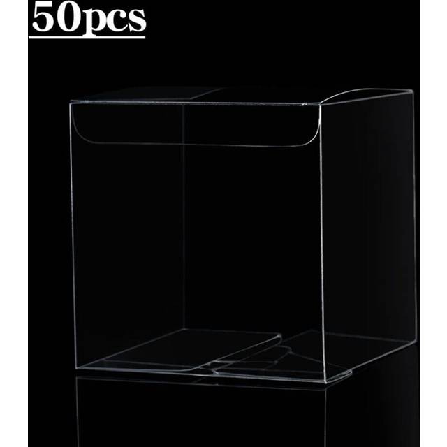 50Pcs Clear Plastic Boxes for Gifts Pvc Packing Box Gift Packaging Transparent Candy Box Wedding Gift Boxes Party Favors