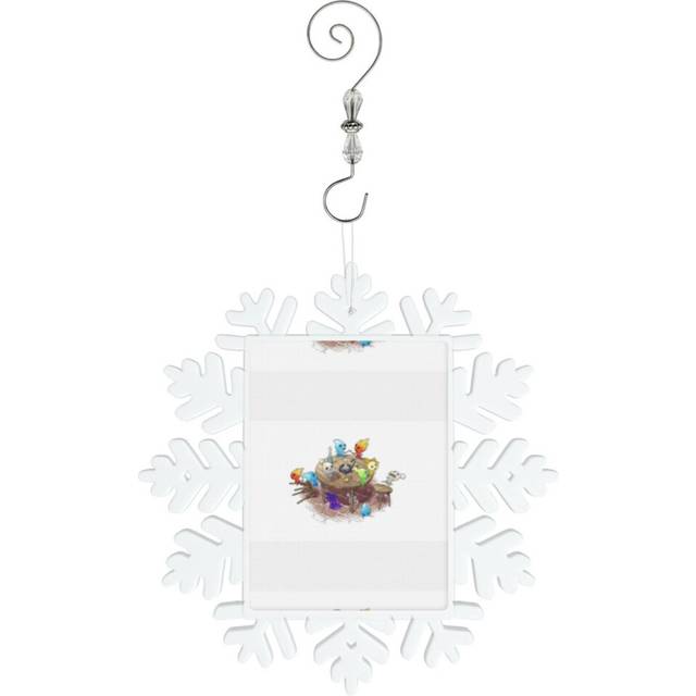 (Ni No Kuni Higgledy=942) Christmas Ornament Snowflake Tree Decoration Car Hanging Charm Gift with Hook Keepsake for Friends Family