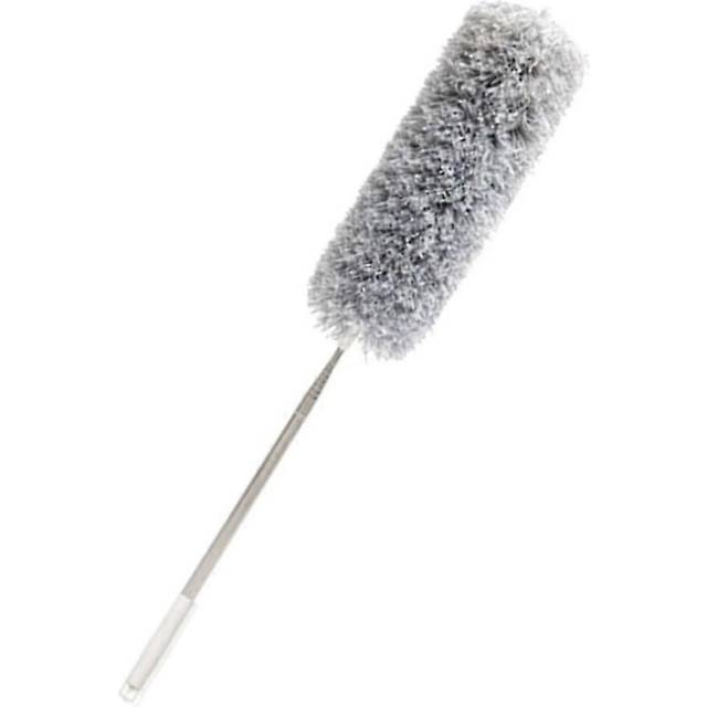 (As show, One size) telescopic duster with extension in stainless steel, flexible antistatic and washable duster perfect for removing dust