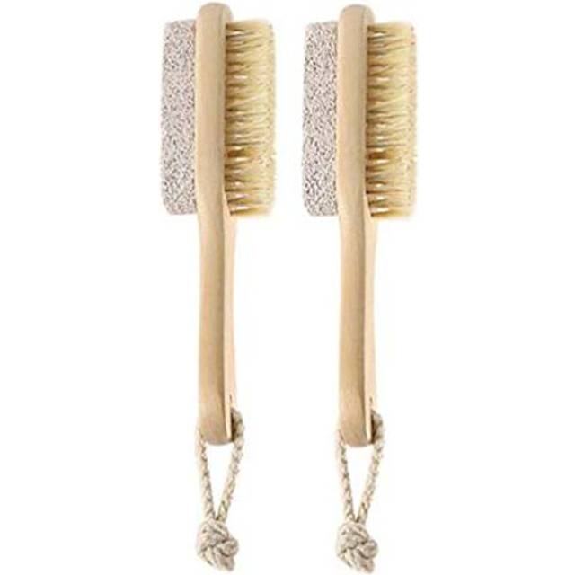 2pcs Pumice Stone Brush Double Sided Pedicure Tools Hard Skin Remover for Hands Foot File Exfoliation