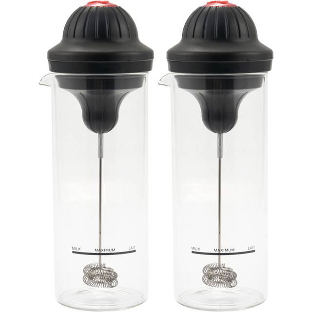 2X Milk Frother Electric Foamer Coffee Foam Maker Mixer Battery Jug Cup