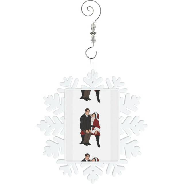 (Gavin And Nessa - Christmas=5165) Christmas Ornament Snowflake Tree Decoration Car Hanging Charm Gift with Hook Keepsake for Friends Family