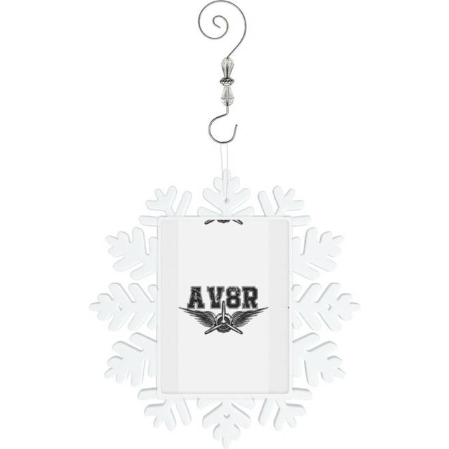 (Aviator AV8R Airplane Pilot Funny Gift For Men Women Kids=6255) Christmas Ornament Snowflake Tree Decoration Car Hanging Charm Gift with Hook Keepsak
