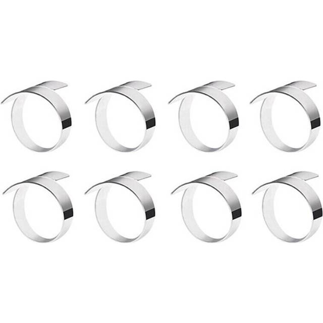 8 Pcs Napkin Rings Handcraft Dinner Table Napkin Holders Alloy Napkin Rings for Wedding Party Napkin Rings Decoration