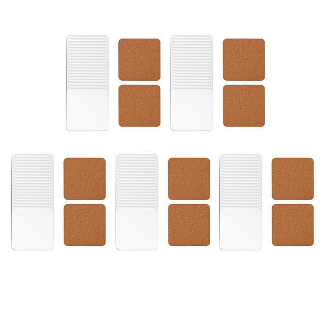 200Pcs Sublimation Square Coasters, Cardboard 4x4in MDF Hardboard Coaster Wooden