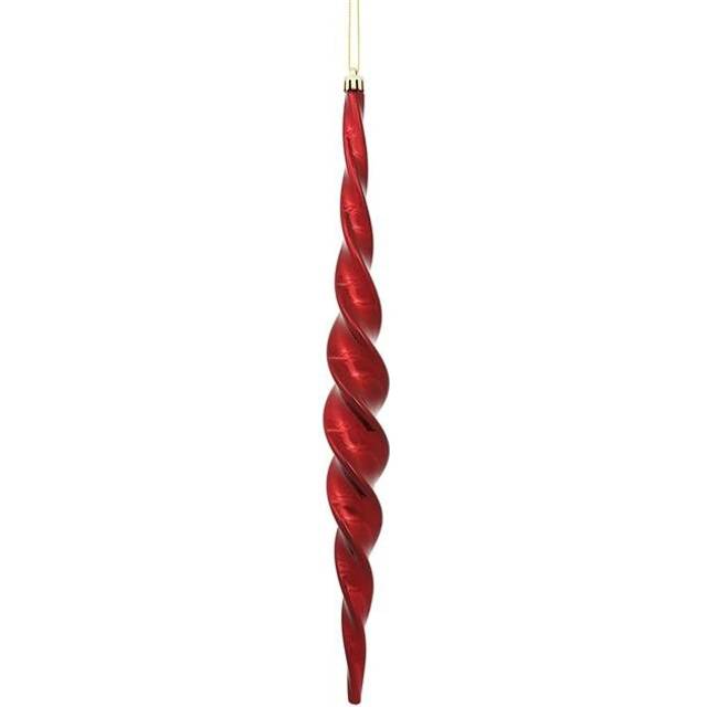 Wine Shiny Spiral Icicle Ornament - Wine - 14.6 in.