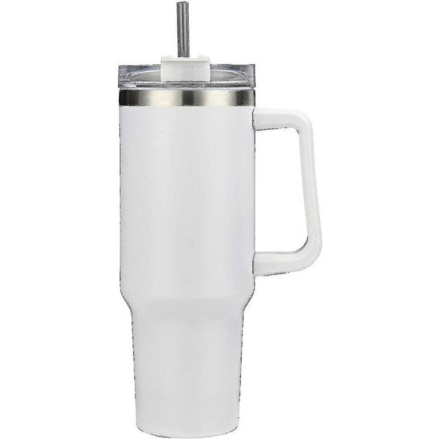 (White, One size) Stanley Adventure Quencher Travel Tumbler 40oz Stainless Steel Insulated Beer Cup With Handle