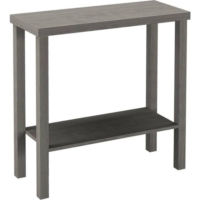 (Cedar Grey) 2-Tier Wooden Narrow Console Side Table Entryway Hallway Furniture Home Office