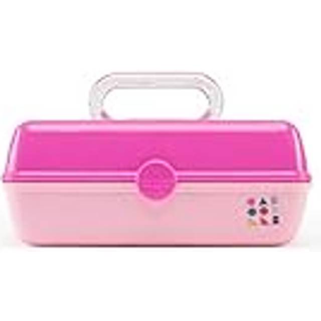 Caboodles Pretty In Petite - Forever Fun Makeup Organizer Compact Carrying Cosmetic Case  Pink Over Rose  1 count
