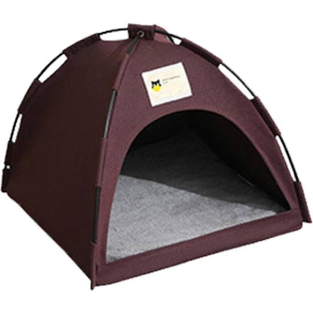 (Small, Wine Red) Detachable Pet Tent With Cushion Washable Comforable Cat Dog Teepee House