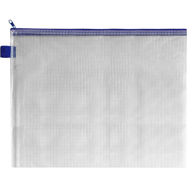 BDS Mesh Zip Bag 360x275mm Blue (5 Pack) ZIPPER BLUE