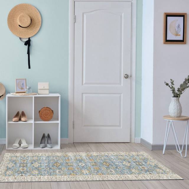 (160cm X 230cm, Samira) Traditional 7mm Pile Stain-resistant Anti-shed Rug