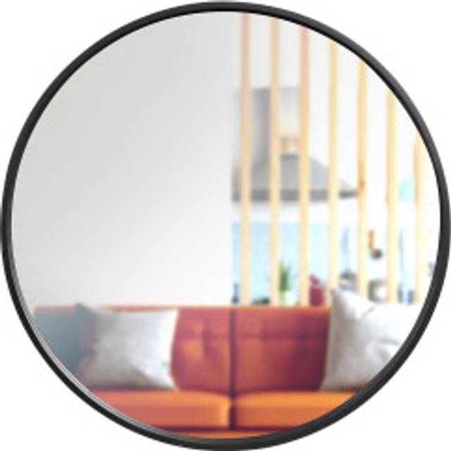 Elegant Wall Mirror with Black Wooden Frame for All Rooms