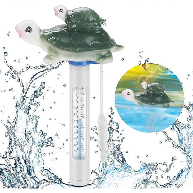 (As show, One size) floating pool thermometer, swimming pool thermometer with rope cartoon style water thermometer for outdoor/indoor swimming pools,