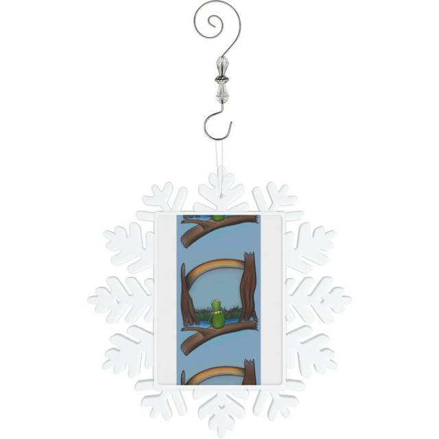 (The Rainbow Connection Kermit The Frog The Muppets=10044) Christmas Ornament Snowflake Tree Decoration Car Hanging Charm Gift with Hook Keepsake for