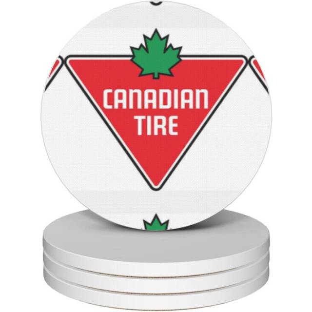 (Canadian Tire=1398) Ceramic Coasters Set of 4 Xmas for Drink Wine Beer Bar with Cork Base Housewarming Birthday Christmas Gift