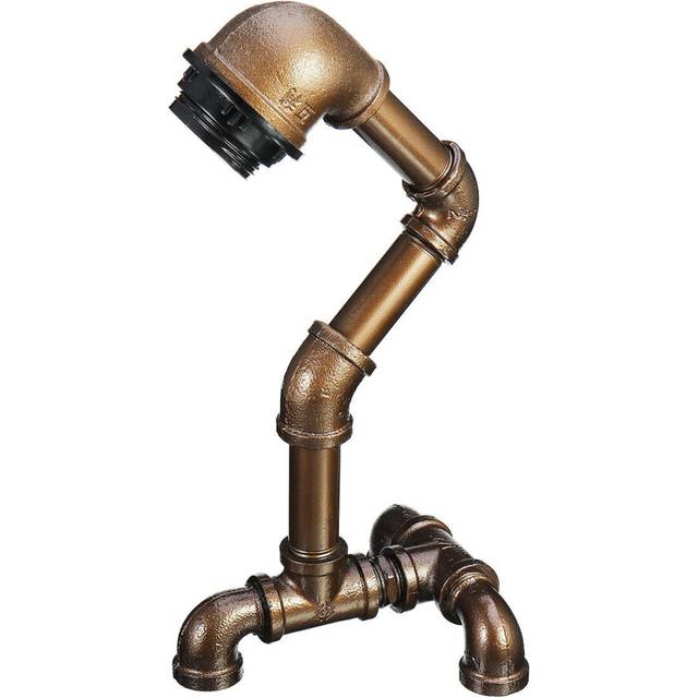Vintage Industrial Robot Light Water Pipe Steampunk Desk Table Lamp Bedroom E27