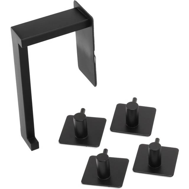 Toilet Paper Holder Self Adhesive Toilet Paper Roll Holder for Bathroom Washroom Kitchen Stick on Wall Mount Matt Black