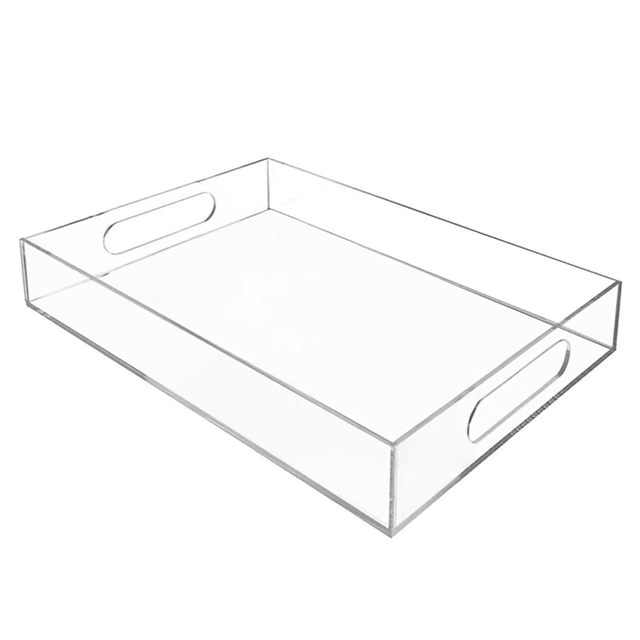 Acrylic Clear Tray Serving with Handles
