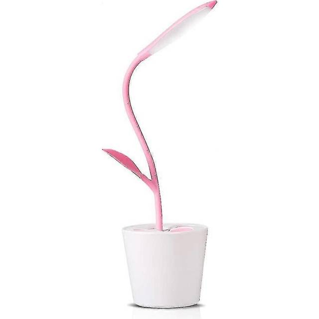 (As show, One size) Wireless Desk Lamp, Adjustable Brightness Touch Led Reading Table Lamp With Pencil Holder Desk Decoration