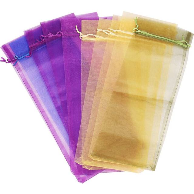 10 x Sheer Organza Wine Bottle Gift Bags for Weddings Party