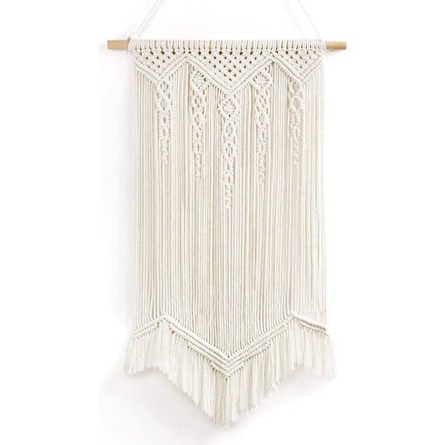Macrame Wall Hanging, Woven Boho Wall Hangings, Cotton Handmade Wall Hanging Decor for Bedroom Living Room