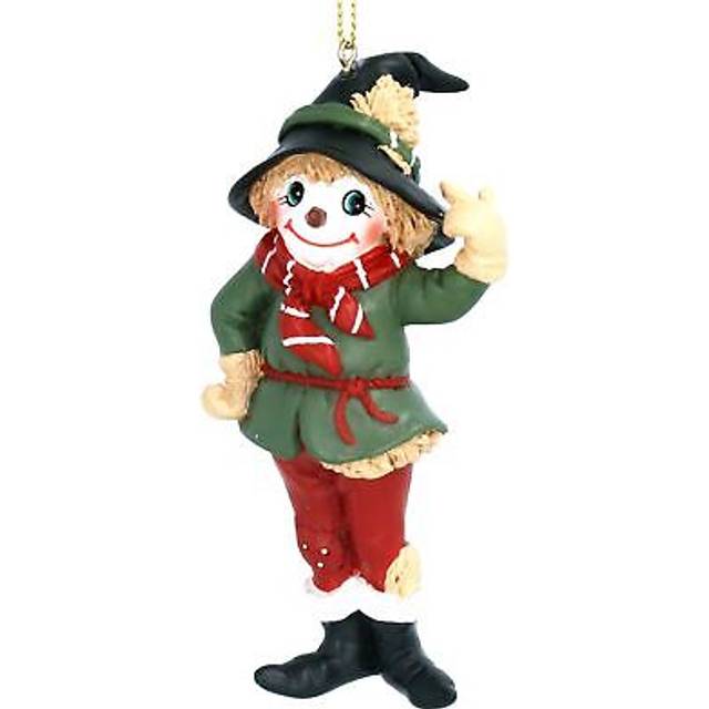 Scarecrow Christmas Bauble | Resin Wizard of Oz Christmas Tree Bauble Christmas Tree Hanging Ornament | Hanging Decoration for Christmas Tree - 11cm