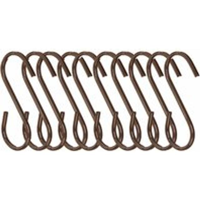 Set of 10 Sorello Hanging Hooks, Iron, Black