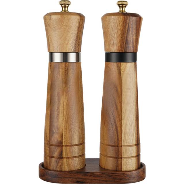Salt and Pepper Grinder Set,Wooden Salt and Pepper Mill Shaker