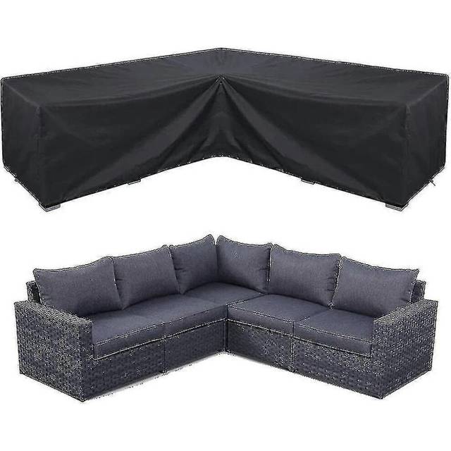(286*222*82cm, One size) Corner Sofa Cover Waterproof Garden Furniture Set Cover Outdoor Sectional Furniture Cover